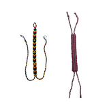 2 Rasta Friendship Bracelet Set Jamaican Reggae Roots Woven Cotton Boho Festival