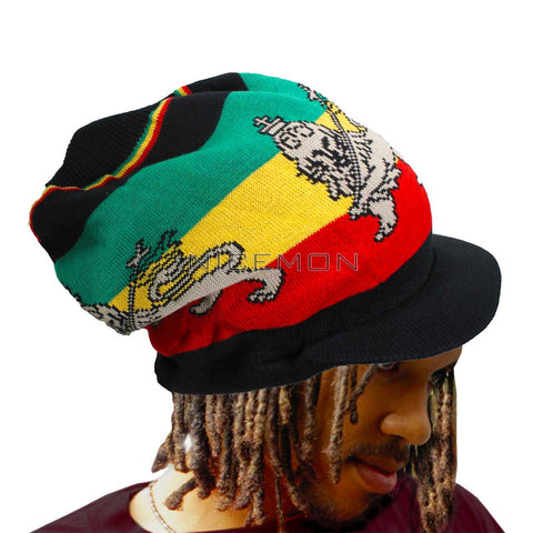 Rastafarian Hat Lion Of Judah Rasta Dreadlocks Jamaica Hat Cap Hats Cap L to XL