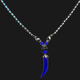 Hematite Choker Necklace Pendant Peace Hematite Fashion Necklace Unisex 18"