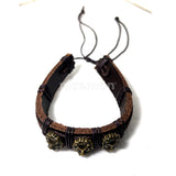 3 Lion Face Bracelet Cuff Rastafari Irie Reggae Jamaica Hawaii Vibes Adjustable