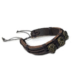 3 Lion Face Bracelet Cuff Rastafari Irie Reggae Jamaica Hawaii Vibes Adjustable