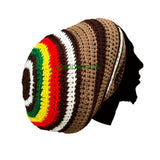 Handmade Crochet Design Dreadlocks Roots Cap Hat Tam Rasta Jamaica Hats CAPS