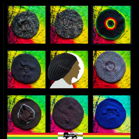 Handmade Crochet Design Dreadlocks Roots Cap Hat Tam Rasta Jamaica Hats CAPS