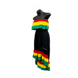 Jamaica Rasta Roots Ladies Empress Short Dress Long Back Reggae 1 Size Fit