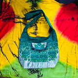 Floral Tapestry Crossbody Bag Women's Boho Messenger Shoulder Purse Cotton Hippie