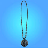 Hematite Necklace Lion Pendant Jah Love Rasta Africa Reggae Rasta 26"