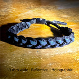 Reflective Braided Friendship Bracelet Holographic Luminous Y2K Fashion Jewelry