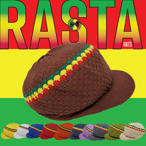Rasta Rastafari Hat Cap Rastacap Reggae Jamaica Hats Dreadlocks Marley Irie M/L