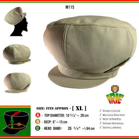 Rasta Cap Hat Africa Reggae Rastafari Dubwise Jamaica Negus Marley XL 64 cm