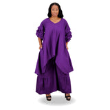 Matching Stylish Women Silk Skirt Set Maxi One Size Fit