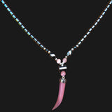 Hematite Choker Necklace Pendant Peace Hematite Fashion Necklace Unisex 18"