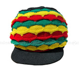 Rasta Hat Peak Slouchy Crown Marley Reggae Jamaica Cool Running Unisex Irie L/XL