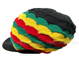 Rasta Hat Peak Slouchy Crown Marley Reggae Jamaica Cool Running Unisex Irie L/XL