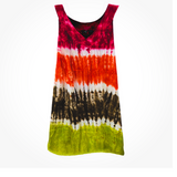 Tie Dye Dresses Women Ladies Beach Hawaii Jamaica Cotton Midi Dress Free Size