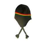 Rasta Chullo Hat Beanie Earflaps Jamaica Reggae Dreadlock Ski Cap Artisan Style