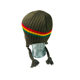 Rasta Chullo Hat Beanie Earflaps Jamaica Reggae Dreadlock Ski Cap Artisan Style