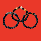 Lot Of 3 Bead Wrist Cuff Wrist Bracelet Hippie Bob Reggae One Love IRIE