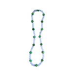 Jamaica Fimo Bead Clear Faceted Bead Necklace Reggae Rasta Necklaces 20"