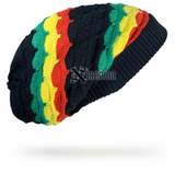 Rasta Tam Hat Cap Slouchy Crown Marley Reggae Jamaica Cool Runnings Caps L/XL