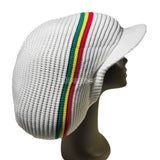 Rasta Roots Peak Natty Dread Cap Hat Selassie Africa Reggae Jamaica Marley XL