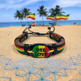 One Love Emblem Wrist Bracelet Sweet Jamaica Bob Reggae RGY BAND ONE LOVE