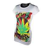 I Got Kush Womens Rasta Empress Canna Leaf T Shirt Reggae Jamaica Rastafari CY