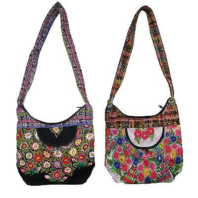 Ladies Handmade Handcrafted Tapestry Floral Design Handbag Cotton Shoulder Bag