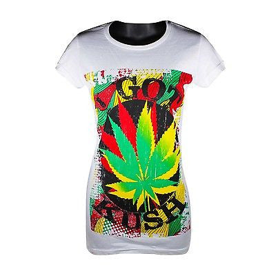 I Got Kush Womens Rasta Empress Canna Leaf T Shirt Reggae Jamaica Rastafari CY