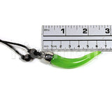 Black Cord Surfer Necklace Tiger Tooth Style Pendant Reggae Rasta Hippie 18"