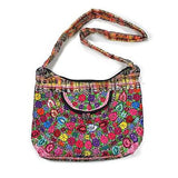 Ladies Handmade Handcrafted Tapestry Floral Design Handbag Cotton Shoulder Bag