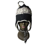 Nepal Hat Beanie Ski Chullo  Cap Earflaps 100% Wool Winter One Size Fit UNISEX