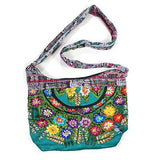 Ladies Handmade Handcrafted Tapestry Floral Design Handbag Cotton Shoulder Bag