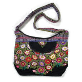 Ladies Handmade Handcrafted Tapestry Floral Design Handbag Cotton Shoulder Bag