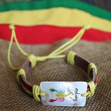 Astrological Zodiac Sign Rasta Fashion Bracelet Leather Cuff Hippie IRIE 1sz fit