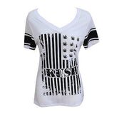 Kush T Shirt Womens Rasta Empress Canna Leaf T Shirt Reggae Jamaica Rastafari CY