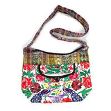 Ladies Handmade Handcrafted Tapestry Floral Design Handbag Cotton Shoulder Bag