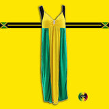 Rasta Jamaica Dress Roots Ladies Empress Long Dress Reggae Cool Runnings  L/XL