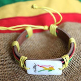 Astrological Zodiac Sign Rasta Fashion Bracelet Leather Cuff Hippie IRIE 1sz fit