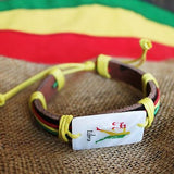 Astrological Zodiac Sign Rasta Fashion Bracelet Leather Cuff Hippie IRIE 1sz fit