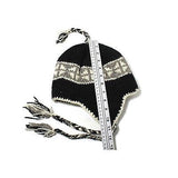 Nepal Hat Beanie Ski Chullo  Cap Earflaps 100% Wool Winter One Size Fit UNISEX