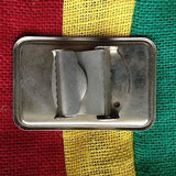 Cannabas Belt Buckle Rasta Rastafari Selassie Marley Weed Belt Buckle Irie 3.25"