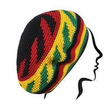 Rasta Handmade Crochet Beret Tam Bonet Beanie Cap Hippie Reggae Style M to L FIT