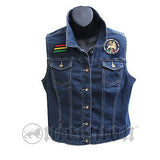 Empress Jeans Vest Rasta Apparel Rasta Patch Reggae Jamaica Rastafari Irie PXL