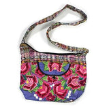 Ladies Handmade Handcrafted Tapestry Floral Design Handbag Cotton Shoulder Bag