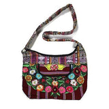 Ladies Handmade Handcrafted Tapestry Floral Design Handbag Cotton Shoulder Bag