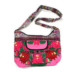 Ladies Handmade Handcrafted Tapestry Floral Design Handbag Cotton Shoulder Bag