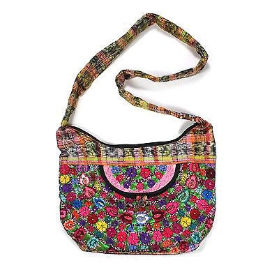 Ladies Handmade Handcrafted Tapestry Floral Design Handbag Cotton Shoulder Bag