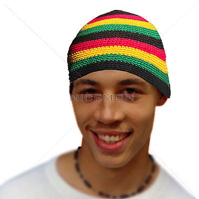 Skullcap Skull Cap Kufi Rasta Surfer Reggae Jamaica Handmade 100% Cotton SM fit