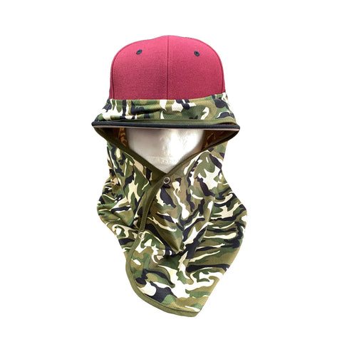 Outdoor Camouflage Camo Over Ear Cover Sun Neck Cover Over Cap Detachable 1SZ FT