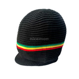 Rasta Roots Peak Natty Dread Cap Hat Selassie Africa Reggae Jamaica Marley XL
